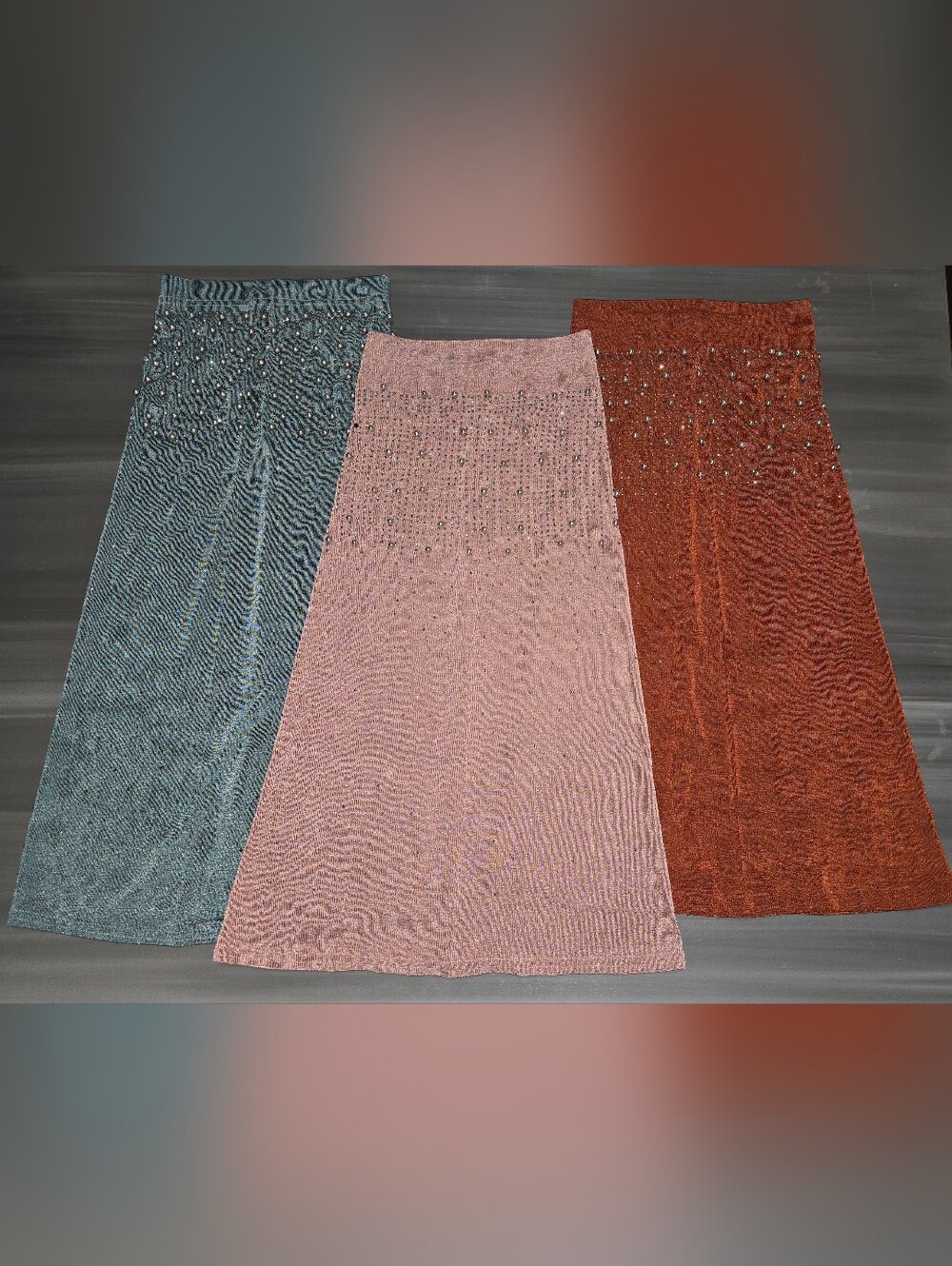 3  Pack Embellished Hijab Covering Niqab Burqa Beaded Rhinestones NWT Jersey